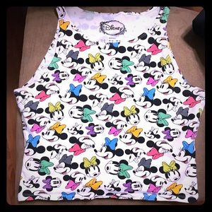 Disney L crop top. Minnie Mouse multi color